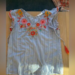 THML Striped Blue and White Blouse